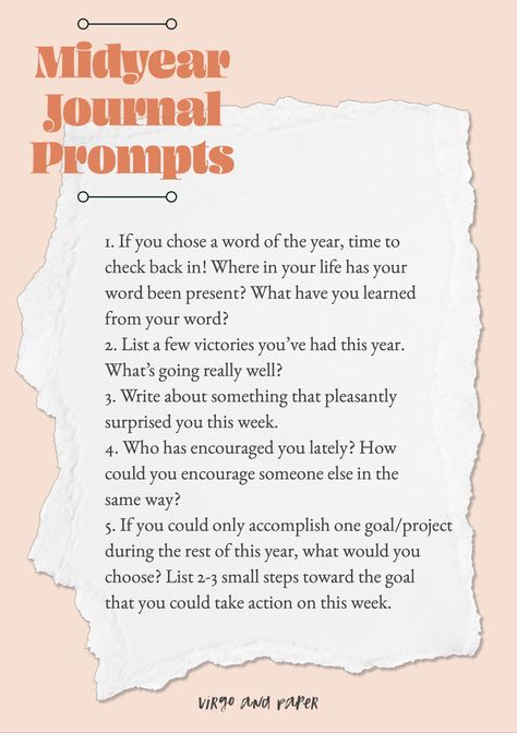 Buddhist Journal Prompts, Mid Year Journal Prompts, Mid Week Journal Prompts, Midyear Reset, June Prompts, Mid Year Reset, English Writing Tips, Goals Word, Journal Friends