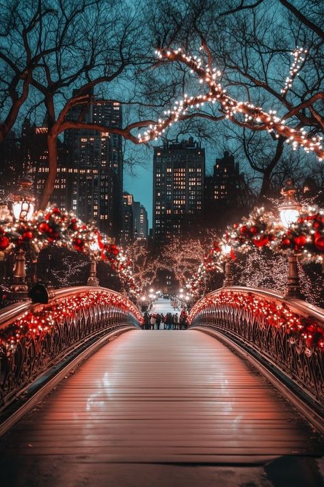 Nyc Christmas Aesthetic, Christmas In New York City Aesthetic, Aesthetic Math, Christmas In New York City, Hairstyles And Colors, Celebrities Hairstyles, Christmas Street, New York City Christmas, Christmas In New York