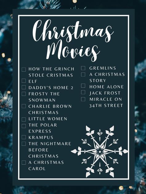 Popular Christmas Movies, To Watch, December Christmas, Christmas Movies To Watch, Christmas December, Charlie Brown Christmas, Polar Express, Movie List, Gremlins