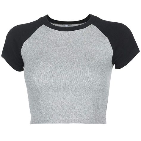 Crop Top Casual, Style Preppy, Streetwear Tops, Top Streetwear, Blue Crop Tops, Cute Crop Tops, Top T Shirt, Short Sleeve Cropped Top, Grunge Style