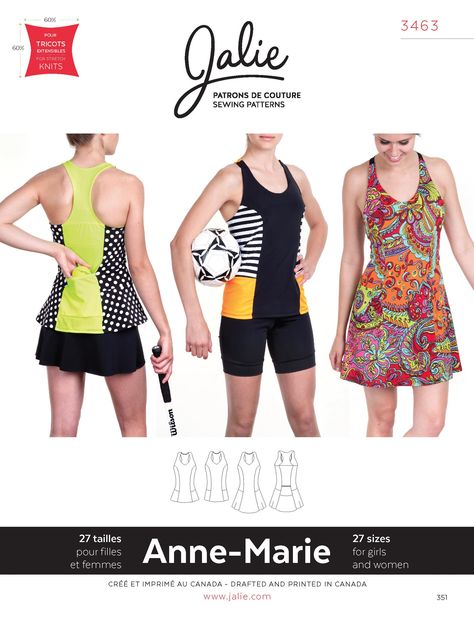 Two On Two Off Bra Sewing Pattern, Simplicity Patterns Dresses, Bra Sewing, Swimsuit Fabric, Sewing Patterns Girls, Anne Marie, Sport Dress, Dress Sewing Pattern, Tennis Dress