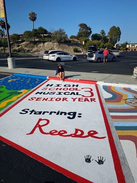 Ska, Senior Parking Space Ideas High School Musical, Senior Mural Ideas High Schools, High School Musical Parking Spot, Disney Parking Spots, Senior Ceiling Tiles, Disney Parking Spot Painting Ideas, Senior Parking Space Ideas 2024, Disney Senior Parking Spaces