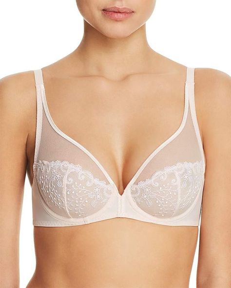 Simone Pérèle Délice Sheer Plunge Underwire Bra Country Fashion Women, Sheer Bra, Simone Perele, Triangle Bralette, Pretty Lingerie, Bridal Lingerie, Plunge Bra, Pink Bra, Bras And Panties