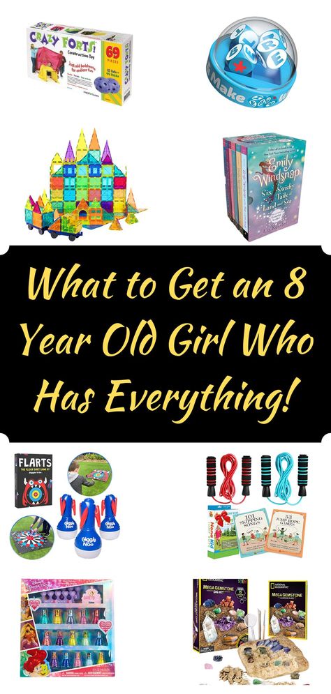 Check out our carefully chosen best gifts for 8 year girls based on a wide range of interests and high ratings from people who actually purchased these gifts for their own children. The list also includes gifts for kids that aren’t toys. You can gift them for birthdays or Christmas. Gift for Kids| 8 Year Old Gifts| Gifts for Little Girls | Gifts for Kids who have everything| Gifts for students from teachers| Gift for kids that aren’t toys | Gift Ideas| Best Gift Ever| Gift For Girls 8-10, Gifts For 8 Yr Girl, Best Gifts For 7 Year Girl, 8 Year Birthday Ideas Girl Gifts, Christmas Gift Ideas For 8 Year Girl, Christmas Gifts For 8 Year Girl, Best Christmas Gifts For Girls 8-10, Gift Ideas For 6 Year Girl, Gift Ideas For 8 Year Girl