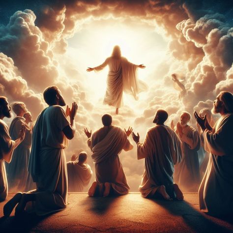 Jesus Ascension, Cartoon Jesus, Ascension Of Jesus, Jesus Cartoon, Jesus Is Alive, Jesus Artwork, Flame Art, Bible Images, Jesus Photo