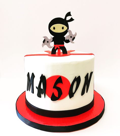 Ninja Cake Kawaii, Essen, Ninja Themed Birthday Cake, Ninja Theme Cake, Ninja Party Cake, Ninja Kidz Cakes, Ninja Birthday Party Ideas Cake, Ninja Birthday Cake Ideas, Ninja Cake Ideas