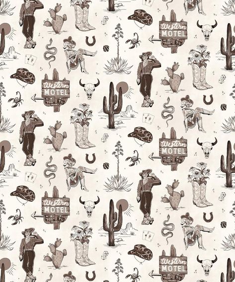 Trail Tales Wallpaper • Western Wallpaper  • Milton & King USA Cute Western Backgrounds, Wallpaper Western, Western Wallpaper, Phone Wallpaper Boho, Western Wallpaper Iphone, Yellow Animals, Fall Background, Western Aesthetic, Spring Wallpaper