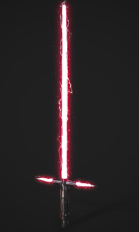 Star Wars Swords Lightsaber, Dark Saber Star Wars, Kylo Ren Lightsaber Tattoo, Kylo Ren Saber, Lightsaber Art, Lightsaber Tattoo, Kylo Ren Lightsaber, Star Wars Sith Lords, Sith Lightsaber