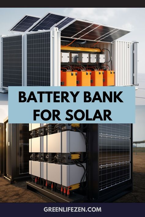 Choose the perfect battery bank for your off-grid solar system! ⚡️🔋 Ensure reliable and efficient power storage with the right choice. Explore different battery types, sizing tips, and how to shop for your needs. 🔋 Also, find options for portable and large panel solar chargers. 🏕️ #SolarPower #OffGridLiving Diy Solar Battery Bank, Solar Power Set Up, Battery Bank Off Grid, Diy Portable Solar Power Station, Solar Charging Station, Solar Powered Battery Charger, Diy Solar Power System, Solar Battery Bank, Off Grid Solar Power