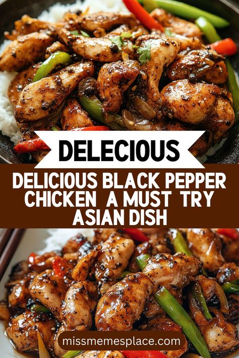 Discover the irresistible flavors of this Delicious Black Pepper Chicken, a must-try Asian dish that brings comfort and spice to your dinner table. Featuring marinated chicken breast stir-fried in a rich black pepper sauce, this recipe is both simple and satisfying. The addition of fresh garlic, ginger, and colorful bell peppers enhances the flavor profile, making each bite unforgettable. Perfect for gatherings or family dinners, this dish can be enjoyed with steamed rice or noodles Black Pepper Chicken Recipe, Chicken Breast Stir Fry, Marinated Chicken Breast, Pepper Chicken Recipe, Black Pepper Sauce, Asian Dish, Black Pepper Chicken, Recipes With Chicken And Peppers, Pepper Chicken