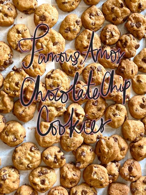 Famous Amos Chocolate Chip Cookies Recipe, Famous Amos Cookie Recipe, Famous Amos Cookies, Crunchy Chocolate Chip Cookies, Famous Amos, Mini Chocolate Chip Cookies, Cookie Recipes Homemade, Malted Milk, Flourless Chocolate Cakes