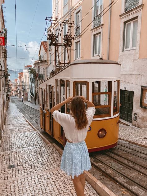 Lisbon Instagram Spots, Lisabona Aesthetic, Lisbon Portugal Aesthetic, Lisbon Aesthetic, Girly Skirt, Lisbon Fashion, Lisbon Portugal Travel, Lisbon Travel Guide, Portugal Vacation