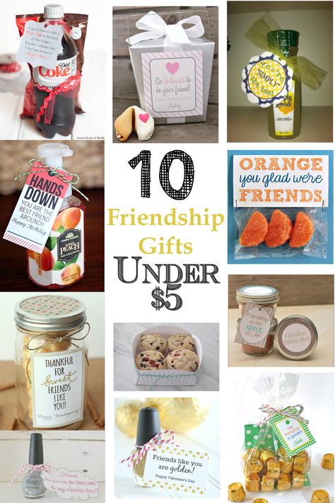 10 gifts under $5. For birthdays, Christmas, or just because. Includes free printables! -TheGraciousWife.com Secret Pal Sayings Quotes, Pun Christmas Gift Ideas, 5 Gift Ideas, Pun Christmas Gifts, Secret Pal Gift Ideas, Secret Pal Gifts, Diy Gifts For Christmas, $5 Gift Ideas, Secret Sister Gifts