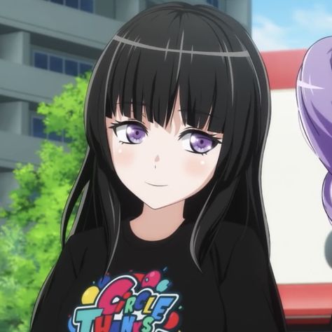 #icon #anime #bandori #bangdream #game #icons #roselia #rinkoshirokane Anime Character With Bangs, Bangs Anime Pfp, Black Anime Icons Aesthetic, Anime Pfp With Bangs, Anime With Bangs Icon, Black Hair Anime Characters, Black Anime Hair, Girl With Bangs Pfp, Bangs Anime