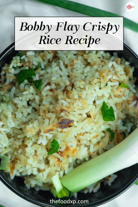 Baked Rice Tipsy Housewife, Krispy Rice Recipes, Crispy Garlic Rice, Bobby Flay's Crispy Rice, Crispy Fried Rice Recipe, Crispy Rolled Rice Recipe, Crunchy Rice Recipes, Bobby Flay Crispy Rice Recipe, Air Fryer Crispy Rice