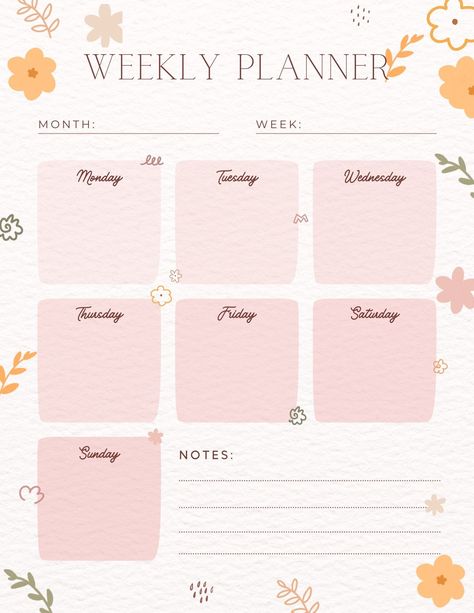 Weekly Printable Planner sheets productlaunchplannertemplate #blogplanner #weeklyplanner #plannerbinder⚜️. Cute Schedule Ideas, Digital Planner Sheets, Weekly Planner Template Aesthetic, Cute Weekly Planner Template, Aesthetic Weekly Planner Template, Planner Outline, Printable Schedule Templates, Weekly Planner Aesthetic, Ipad Templates