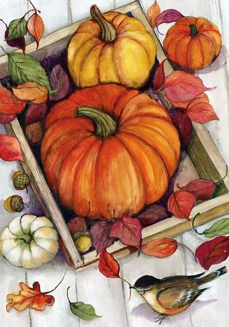 Fall Hayride, Fall Drawings, Pumpkin Drawing, Susan Winget, Autumn Illustration, Soyut Sanat Tabloları, Pumpkin Art, Halloween Drawings, 수채화 그림