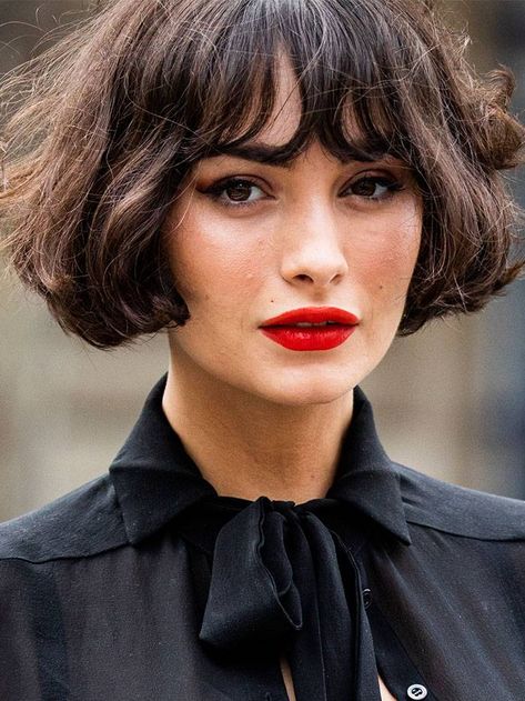 5 French Haircuts to Bring to Your Stylist | Who What Wear French Haircut, French Girl Hair, Kort Bob, Trendy We Fryzurach, Bombshell Hair, French Bob, Short Hair Lengths, French Hair, Red Lipstick