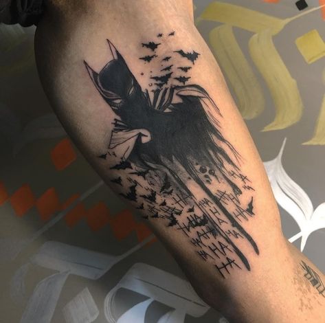 Batman Tattoo Sleeve, Bats Tattoo Design, Black Men Tattoos, Twin Tattoos, Simple Tattoos For Guys, Batman Tattoo, Forarm Tattoos, Wicked Tattoos, Temecula California