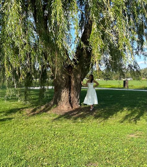 senior picture inspo | senior year | class of 24 | willow tree | white dress | pearls | photography Senior Year Things, Pearls Photography, Willow Trees, Senior Picture Ideas, Senior Photoshoot, Willow Tree, Senior Pics, Photos Ideas, Senior Year