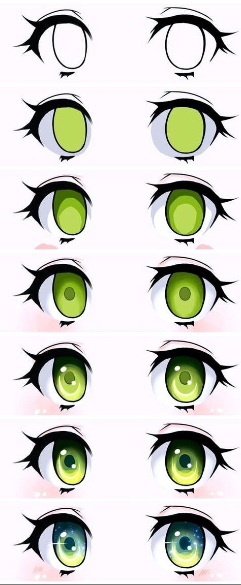 Manhwa Eyes Reference, How To Color Eyes, Digital Eyes, Girl Eyes Drawing, Drawing Anime Bodies, Glazed Eyes, How To Draw Anime Eyes, Seni Pastel, Manga Eyes