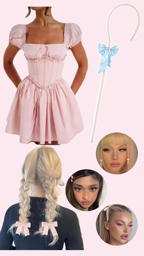 Copy and paste for the place were i got the dress Little Bo Peep Costume, Backless Corset, Little Bo Peep, Bo Peep, Halloween Costumes Makeup, Summer Streetwear, Short Sleeve Mini Dress, Costume Makeup, Dress Summer