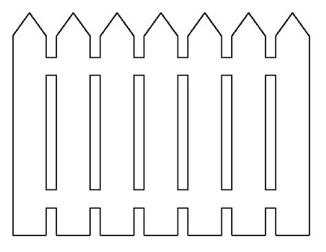 Picket fence pattern. Use the printable outline for crafts, creating stencils, scrapbooking, and more. Free PDF template to download and print at http://patternuniverse.com/download/picket-fence-pattern/ Fence Template, Printable Outline, Decoration Vitrine, Putz Houses, Bas Relief, Picket Fence, Stencil Template, Paper Houses, Best Templates