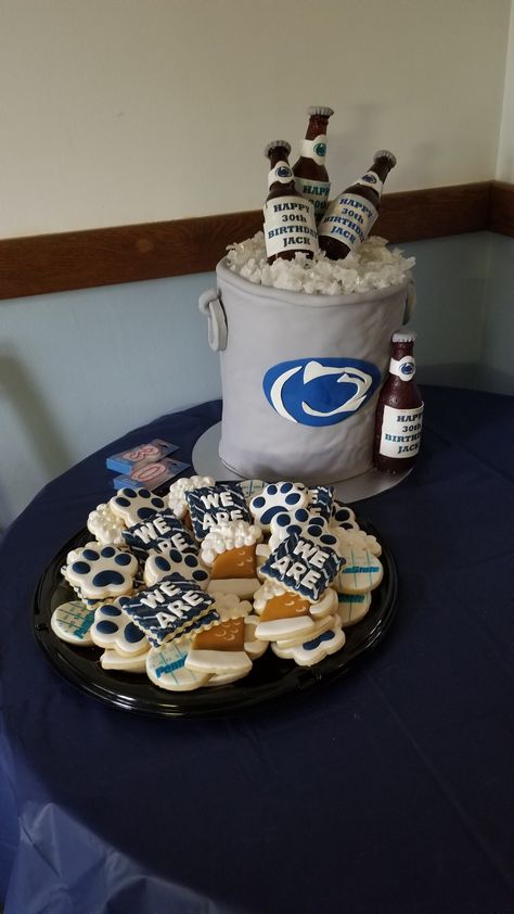 Penn State Birthday Party, Penn State Birthday Cake, Penn State Cupcakes, Penn State Party, Penn State Cake, Penn State Thon, Penn State Graduation, Birthday Party Surprise, Camper Cakes