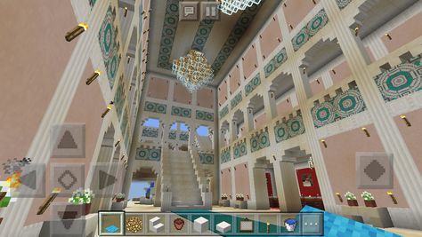 My Mansion #2- Minecraft Main Foyer Minecraft Foyer, Minecraft Museum, Minecraft Interior Ideas, Kitchen Minecraft, Minecraft Castle Blueprints, Interior Minecraft, Minecraft Kingdom, Cottagecore Minecraft, Minecraft Mansion