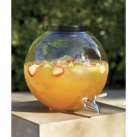 beverage dispenser  | CB2 Beverage Dispenser Ideas, Dispenser Ideas, Pitcher Drinks, Mason Jar Drinks, Glass Beverage Dispenser, Wine Dispenser, Beverage Dispensers, Beverage Dispenser, Drink Station