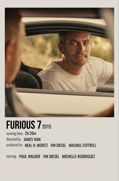 Fast And Furious 7 Poster, Fast And Furious Minimalist Poster, Movie Title Poster, Fast And Furious Polaroid Poster, Fast And Furious Polaroid, Furious 7 Poster, Fast And Furious Movie Poster, Fast And Furious Suki Aesthetic, Fast And Furious Poster