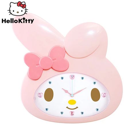 Cartoon Sanrio My Melody Silent Clock Cute Wall Clock Girl Princess Room Decoration Quartz Clock Children Girls Birthday Gifts - Wall Clocks - AliExpress Wall Clock Display, My Melody Cartoon, Girls Princess Room, Princess Room Decor, Living Room Wall Clock, Cute Clock, 21st Birthday Decorations, Diy Wall Clock, Dream Apartment Decor