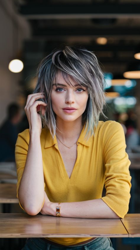 Textured Stacked Bob, Textured Layered Hair, Long Stacked Haircuts, Stacked Bob Haircuts, Short Hair Accessories, Rocker Hair, Fine Thick Hair, Stacked Bob, Textured Haircut