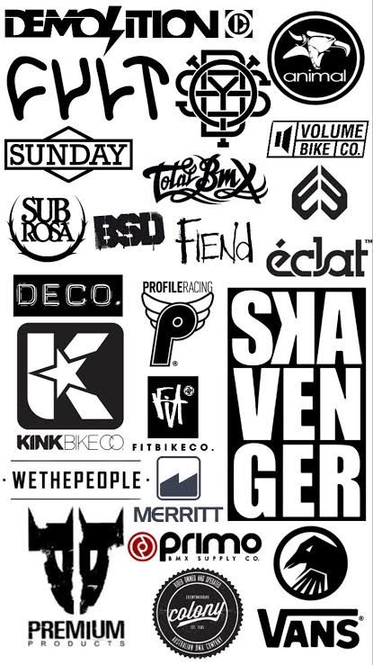 Bmx Logos Design, We The People Bmx, Haro Bikes, Bmx Brands, Bmx Stickers, Bicycle Stickers, Shadow Logo, Bike Logo, Downhill Bike