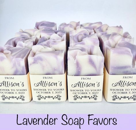 Bridal Shower Soaps Party Favors, Wedding Shower Lavender, Lavender And Gold Bridal Shower Ideas, Purple Wedding Favors For Guests, Lavender And White Bridal Shower Ideas, Bridal Shower Ideas Purple Theme, Lavender Wedding Shower Ideas, Lavender Love Bridal Shower Theme, Lavender Party Favors