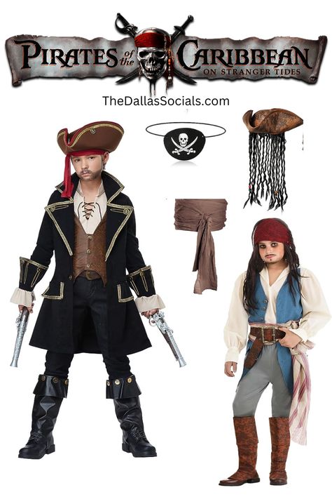 Disney Kids Costumes, Couple Halloween Costumes Jack Sparrow, Pirate Costume Kids Boys, Jack Sparrow Kids Costume, Men’s Pirate Costume Diy Adult, Boys Pirate Costume, Halloween Costumes For Boys, Magical Outfits, Disney Costumes For Kids