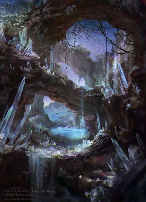 Antre de Tseldora Fantasy Setting, Fantasy Places, Fantasy Art Landscapes, Fantasy Concept Art, Arte Fantasy, 판타지 아트, Environment Design, Environment Concept Art, Fantasy Inspiration