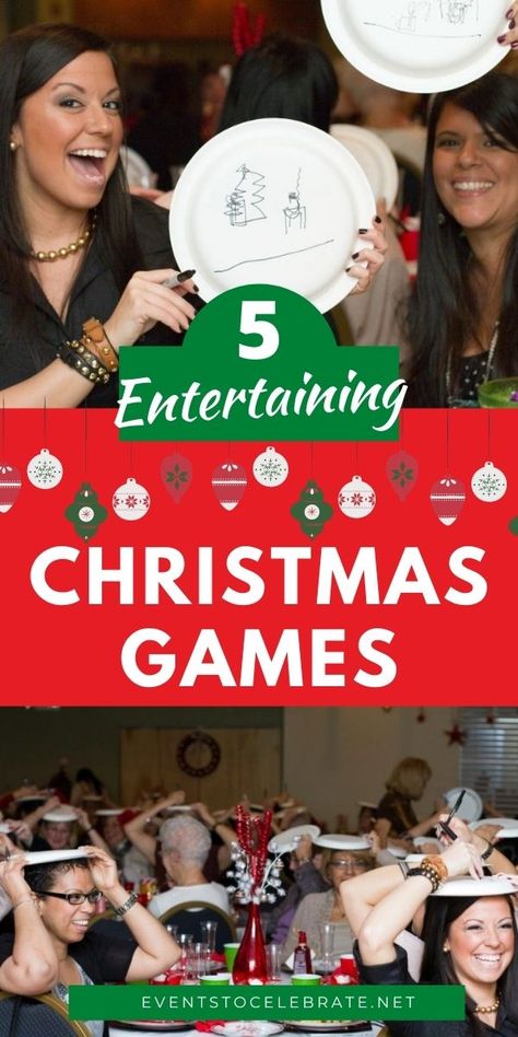 This Christmas season try these 5 entertaining Christmas games that everyone will enjoy! Good for groups of any age and size. Christmas Games For Women, Games For Senior Citizens, Christmas Group Games, Ladies Christmas Party, Christmas Party Games For Groups, Funny Christmas Party Games, Christmas Eve Games, Christmas Party Games For Adults, Games For Ladies