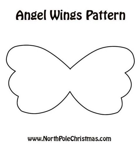 Angel Wings Pattern Christmas Crafts Printables, Angel Wings Pattern, Angel Wing Crafts, Wings Pattern, Diy Angel Wings, Felt Angel, Free Angel, Diy Christmas Crafts, Christmas Crafts For Toddlers