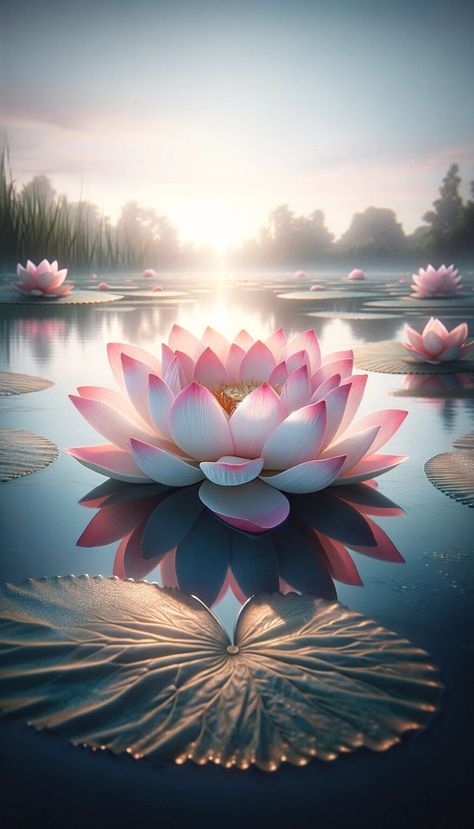 A serene image of a lotus flower on a tranquil pond Lotus Flower Wallpaper Iphone Wallpapers, Lotus Phone Wallpaper, Lotus Wallpaper Iphone, Lotus Wallpaper Aesthetic, Lotus Picture, Lotus Flower Aesthetic, Live Wallpaper Phone, Pink Background Wallpapers, Lotus Aesthetic