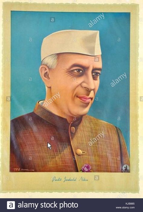 Pandit Javahar Lal Nehru 1 Stock Photo: 166205093 - Alamy Jawahar Lal Nehru Pictures, Jawahar Lal Nehru Sketch, Pandit Jawaharlal Nehru Photo, Pandit Nehru, Pandit Jawaharlal Nehru, Nehru Shirt, Indian Leaders, Lotus Flower Pictures, Jawaharlal Nehru