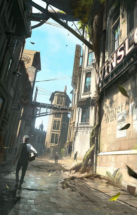 Dishonored 2 Concept Art Moana Concept Art, Concept Art Disney, Bloodborne Concept Art, Dark Souls Concept Art, Concept Art Landscape, Fallout Concept Art, Dishonored 2, Concept Art Tutorial, Tall Buildings