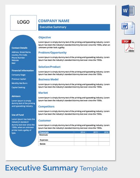 Executive Summary Template                                                                                                                                                                                 More Jadwal Template, Letterhead Examples, Free Business Proposal Template, Website Navigation, Executive Summary Template, Summary Template, Business Plan Template Free, Startup Funding, Project Proposal Template