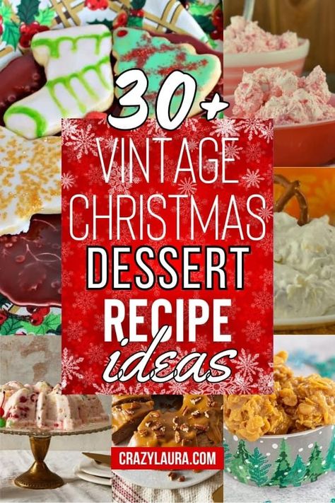 Christmas Eve Sweets, Vintage Christmas Recipes Baking, Christmas Desserts Old Fashioned, Retro Christmas Desserts, Vintage Holiday Desserts, Nostalgic Christmas Recipes, Old School Christmas Desserts, Vintage Christmas Dessert Recipes, Christmas Sweet Shop Ideas