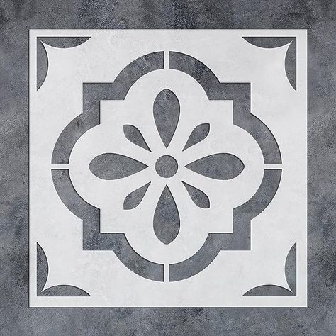 Amazon.com: GSS Designs Reusable Tile Stencils 12x12Inch Template for Painting Floor Cement Wall Furniture Wood DIY Home Décor Art Craft : Tools & Home Improvement Tile Stencils Diy, Stencils Design, Stencil Tile, Expensive Wallpaper, Stencil Concrete, Floor Stencils, Tile Stencils, Stencil Wood, Paint Stencils