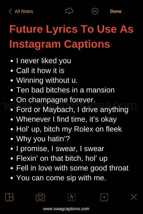 Future Rapper Captions Instagram, Future Captions Instagram, Rapper Quotes For Instagram, Techno Captions, Music Lyrics Captions, Rap Lyric Captions, Future Lyrics Captions, Lyrics Bio For Instagram, Future Rapper Lyrics