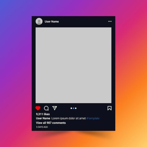 Social media instagram post template wit... | Premium Vector #Freepik #vector #template-feed #social-media-feed #instagram-post #feed Instagram Post Layout Design, Insta Post Layout, Insta Post Template, Instagram Post Layout, Instagram Layout Templates, Modern Instagram Post, Twitter Post Template, Instagram Stories Template, Weekend Ideas