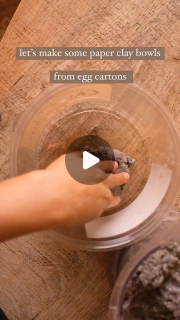 Egg Carton Clay, Paper Mache Eggs, Paper Mache Clay, Egg Cartons, Egg Box, Clay Bowl, Papel Mache, Cardboard Paper, Egg Carton