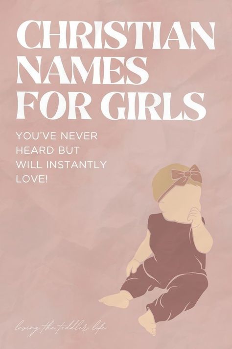 Searching for unique girl names for your little one, and love the idea of baby girl Bible names & Christian names? This list of unique Biblical girl names with meaning will show you all of my top picks, as well as how popular each name is! (From totally rare baby names to cool baby names - you'll LOVE this modern list of baby names and meanings) Girl Names In The Bible, Biblical Names Girl, Bible Names Baby Girl, Unique Christian Names, Names And Meanings Girl, Girl Bible Names, Biblical Girl Names With Meaning, Unique Baby Names List, Christian Names With Meaning