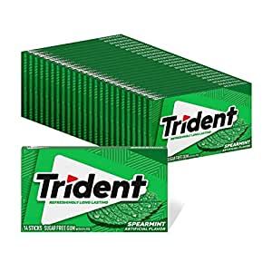 Trident Spearmint Sugar Free Gum, 24 Packs of 14 Pieces Gum Trident, Listerine Pocketpaks, Trident Gum, Spearmint Gum, Super Hero Cape, Mint Gum, Sugar Free Gum, Peppermint Sugar, Flavored Sugar